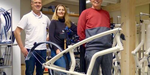 v.l.n.r.: K. Späte (YouMo, CEO), E. Casal (WTL, Geschäftsleiterin), A. Häring (WTL, Leiter 2Rad-Atelier)