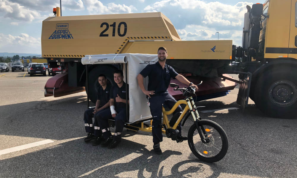 Cargo Bike Elektroflotte Flughafen