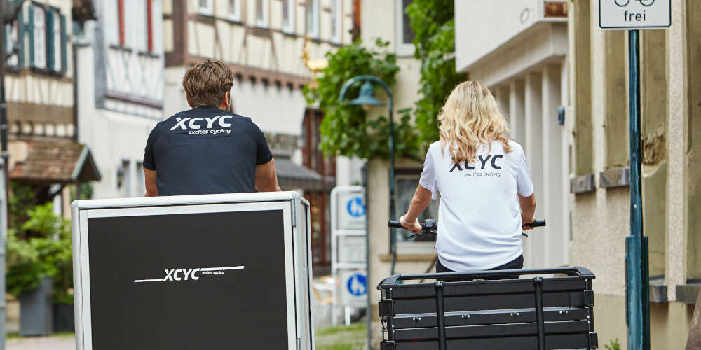 Cargo Bike XCYC Fussgänger-Zone mobile