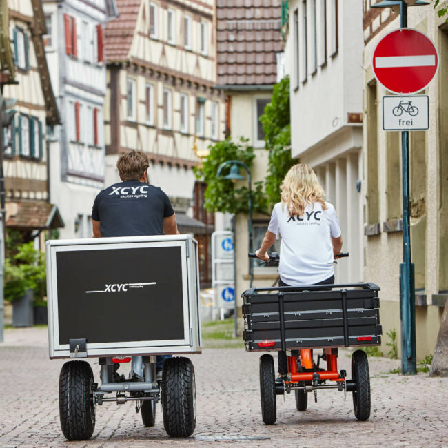 Cargo Bike XCYC Fussgänger-Zone mobile