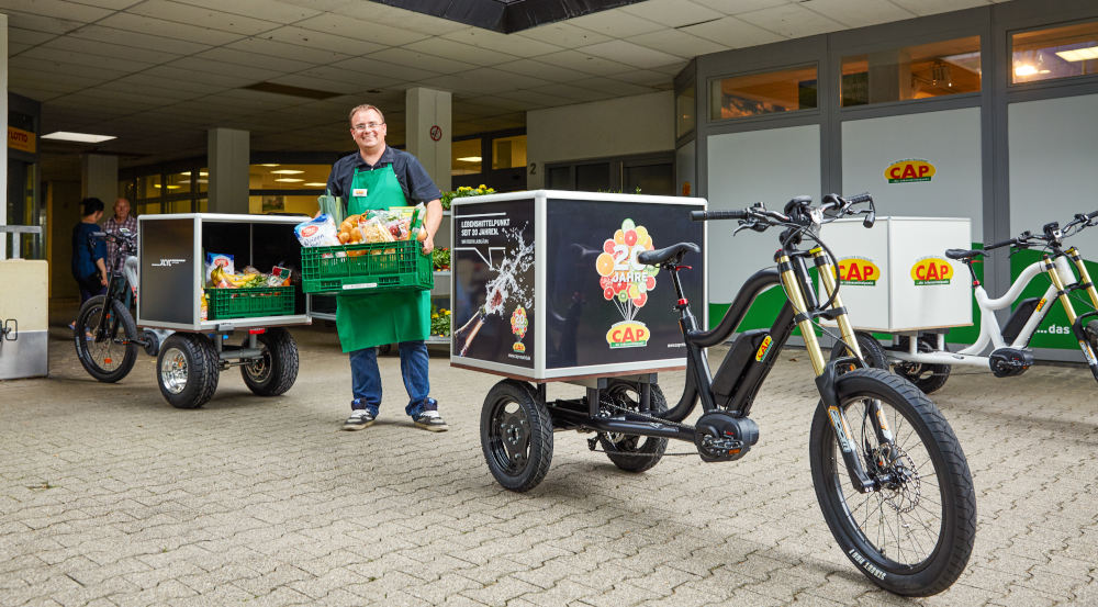 cargo bike lieferdienst cap markt