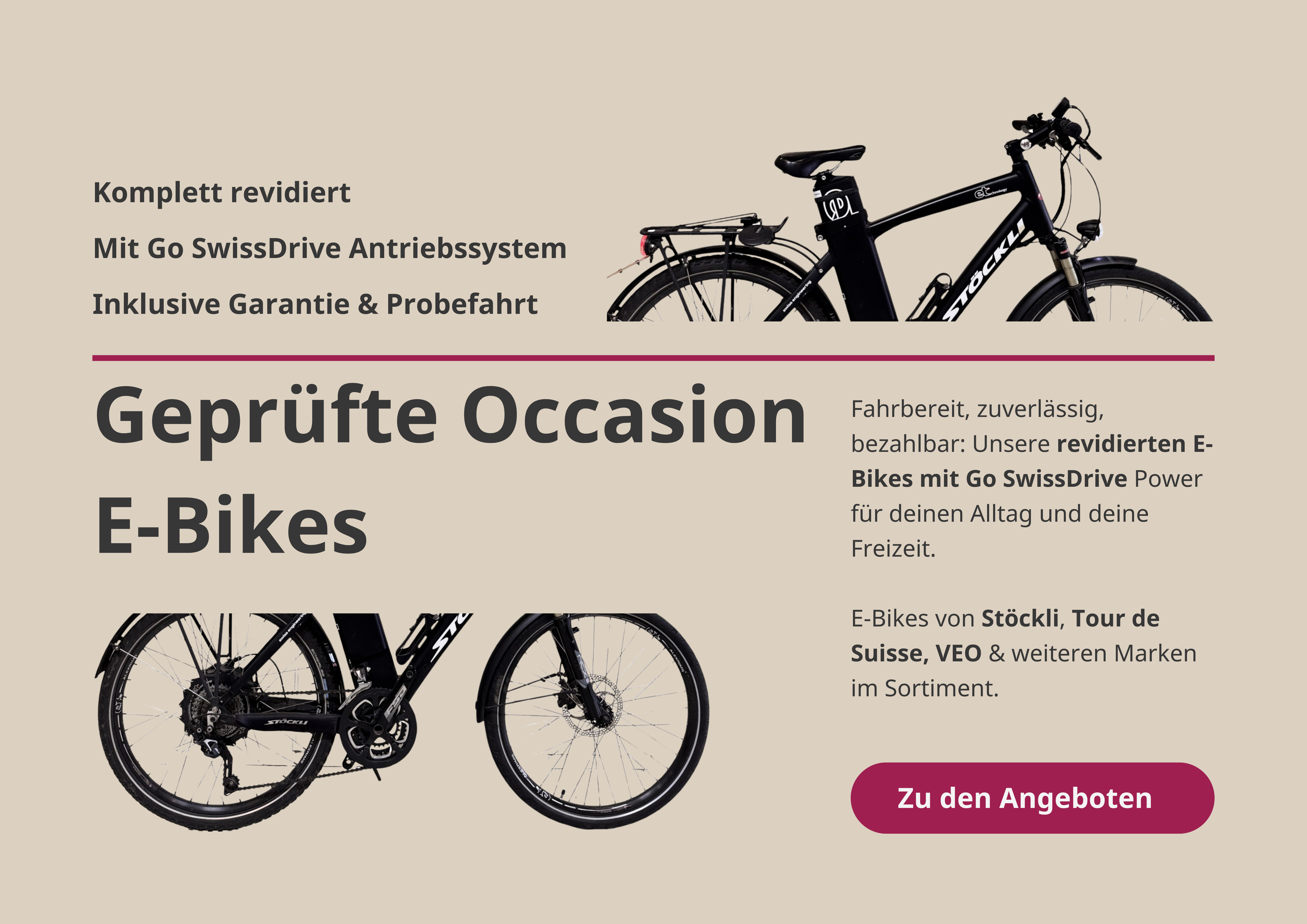 Geprüfte Occasion E-Bikes