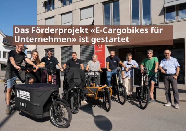 Das Förderprojekt «E-Cargobikes für Unternehmen» ist gestartet